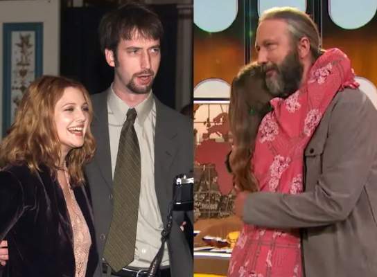 Reunion of Tom Green and his ex-wife Drew Barrymore. 